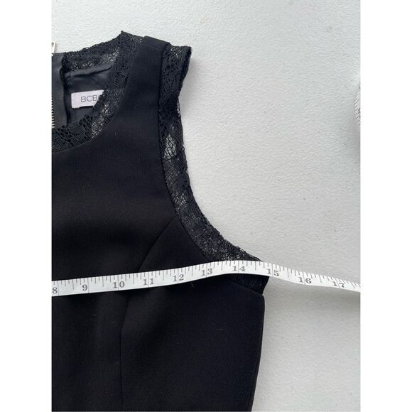 D1 BCBGeneration Black Lace‎ Midi Dress Size Small - Picture 4 of 6